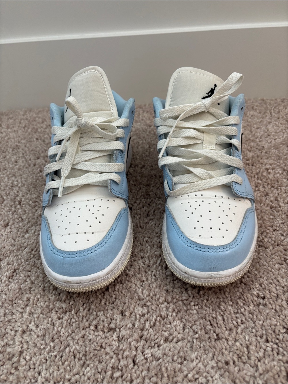 Baby blue Air Jordans